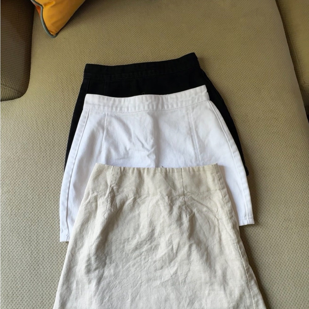 Princess Polly Mini Skirt Bundle- Black, White, Tan